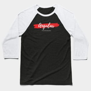 Angular Framework Paint Smear Baseball T-Shirt